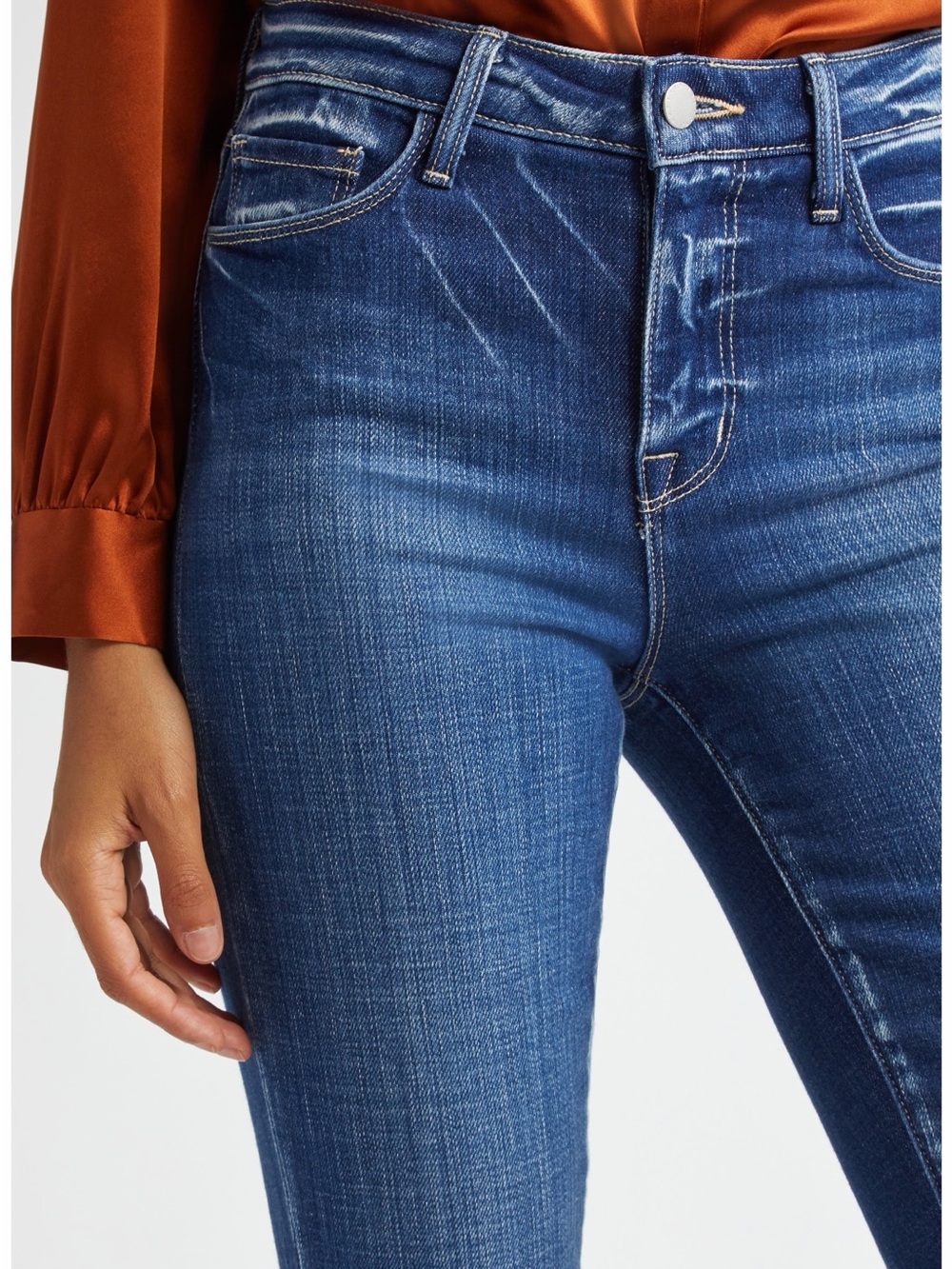 L'AGENCE Tati High Waist Crop Micro Bootcut Jeans
